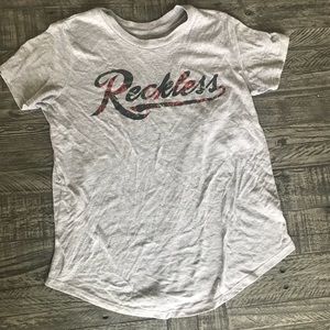 Grey and floral reckless top